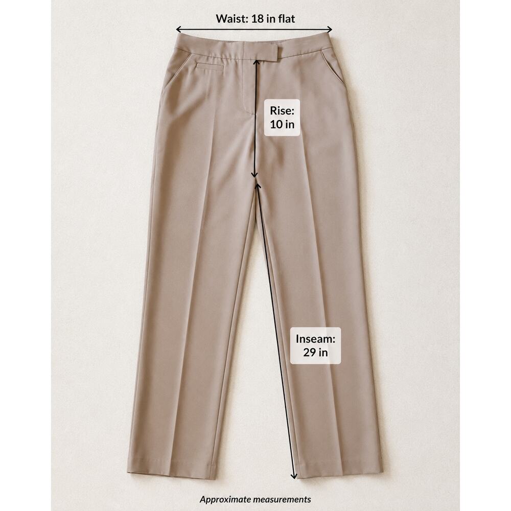 Investments Petites Tan Stretch Straight Leg Dress Pants Women’s Size 8P Career - Picture 10 of 10